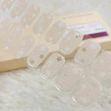 Semicured UV Gel Nails Stickers Kit with Free UV Lamp