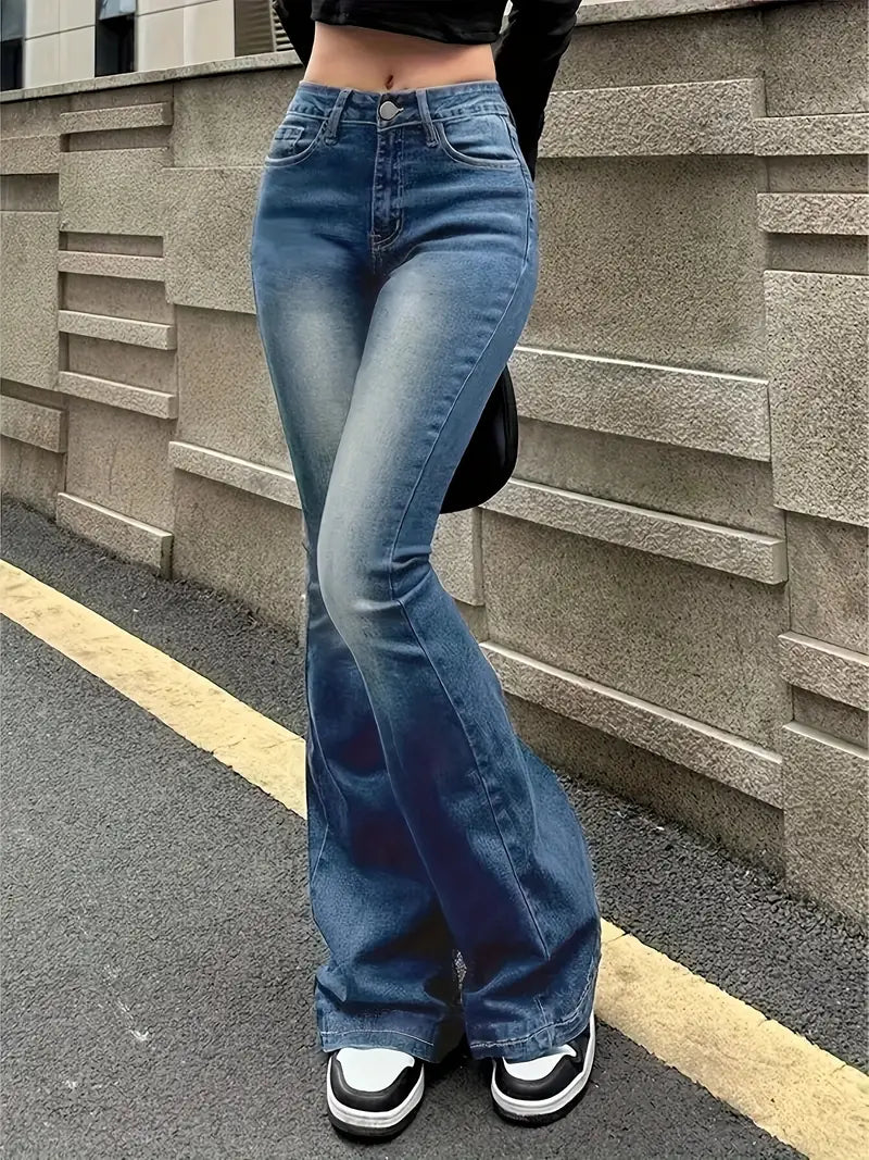 High Waist Flare Boot Cut Jeans