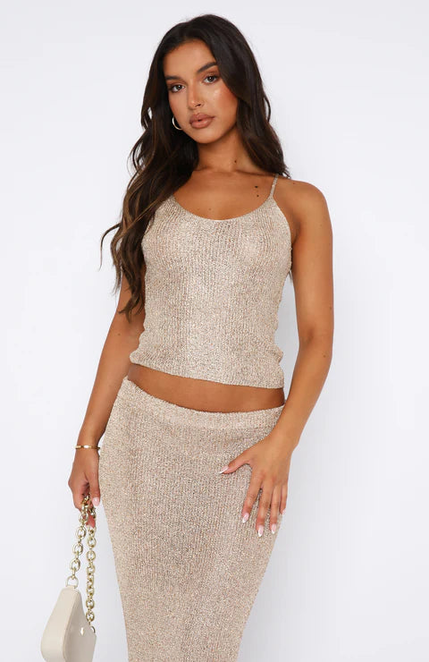 Love Galore Sequin Knit Tops