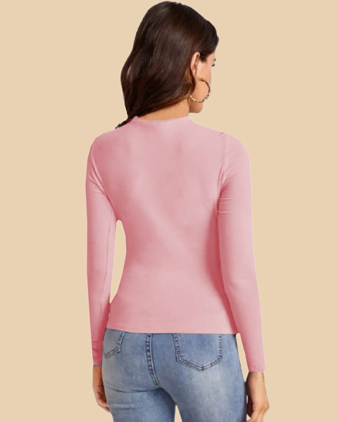 Round Neck Long Sleeves Top