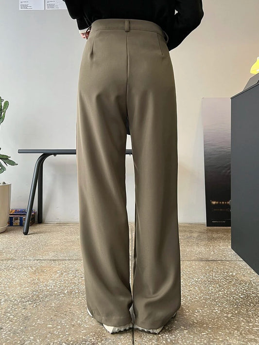 Chic Flare Brown Pants