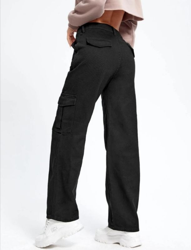 High waist Black Cargo