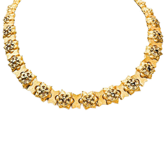 1 Gram fancy gold necklace, with matching earrings and bracelet