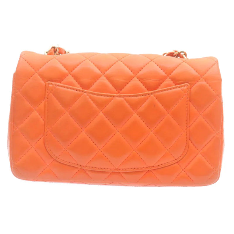 Matelassé Shoulder HandBag in Orange