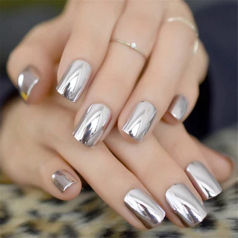 Metallic Mirror Finish Glass Nail Polish (Pack Of 12)