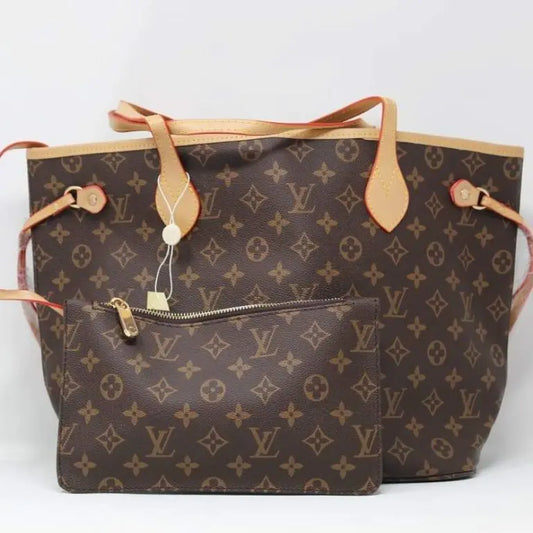 Louis Vuitton Neverfull Monogram Tote With Wallet