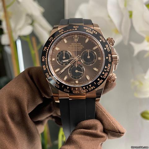 Rolex Daytona OysterFlex Rose Gold Chocolate Dial Watch