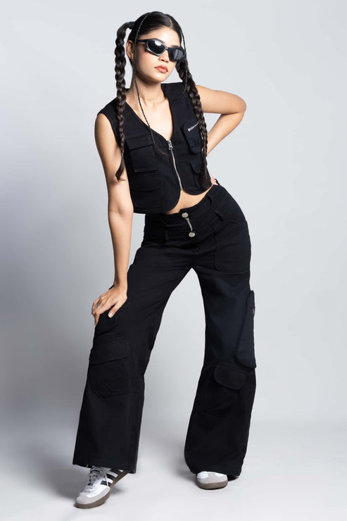 TwinZip Wide-Leg Cargo Pant