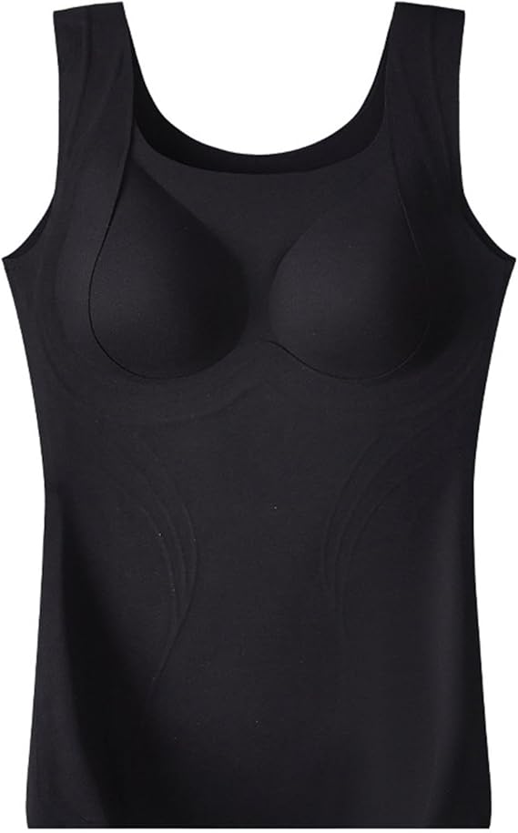 Women's Thermal Underwear Tank Top with Bulit-in-Bra