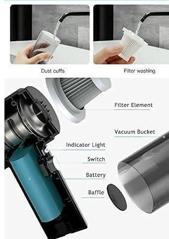 Portable Air Duster Wireless Vacuum Cleaner for Office, Home & Car