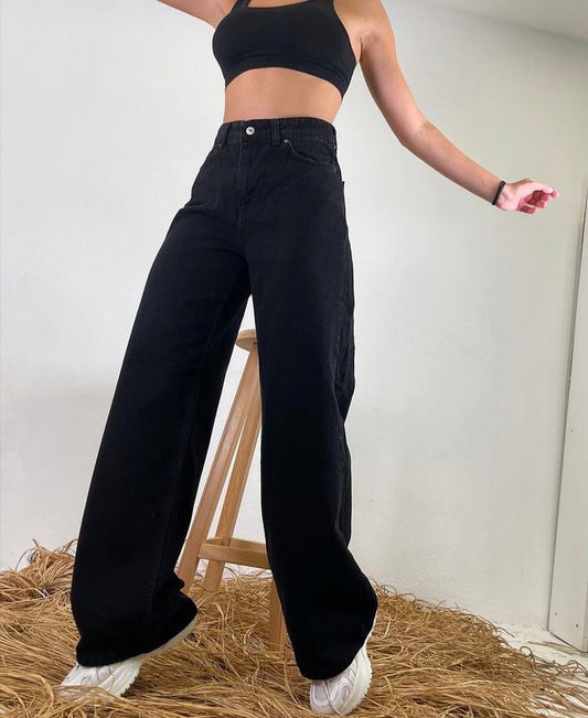 Women Regular High Rise Black Jeans