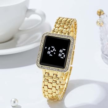 Luxury Stylish Touch Screen Diamond Watch For Ladies