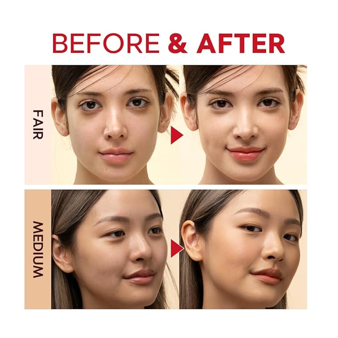 BUY 1 GET 1 FREE Korean Red Cushion Foundation | Japan's No.1 Choice for Glass skin, Long-Lasting, Lightweight, Buildable Coverage, Semi-Matte