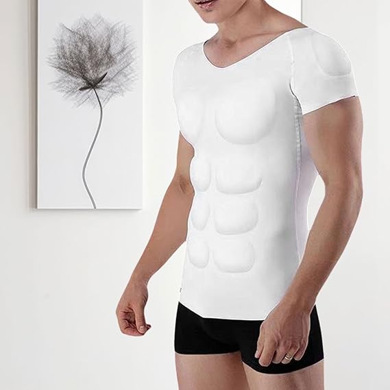 Sculpted Chest Enhancer for Men - Padded Muscle T-shirt ( BUY 1 GET 1 FREE)