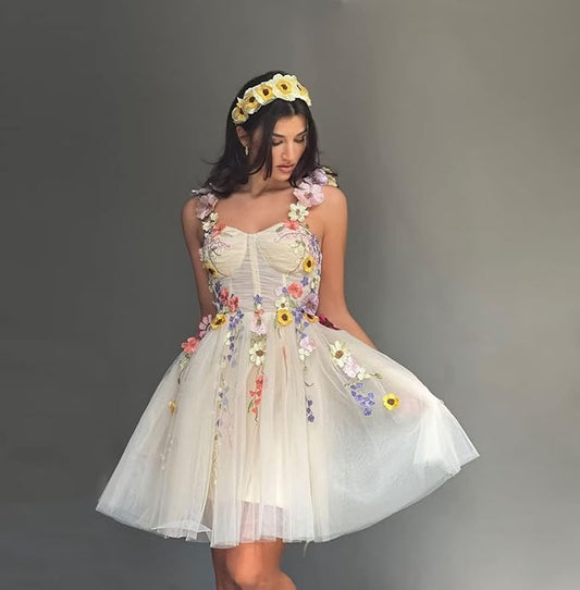 3D Flower Applique Dress