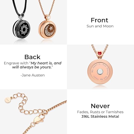 Totwoo Long Distance Touch Necklace| Vibration & Light Up Smart Necklace for Long Distance Relationship Gifts