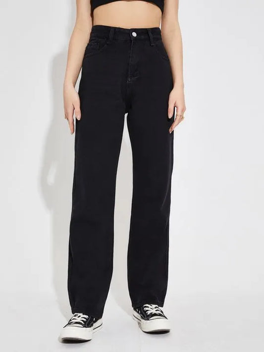 Regular Waist Wide Leg Jeans