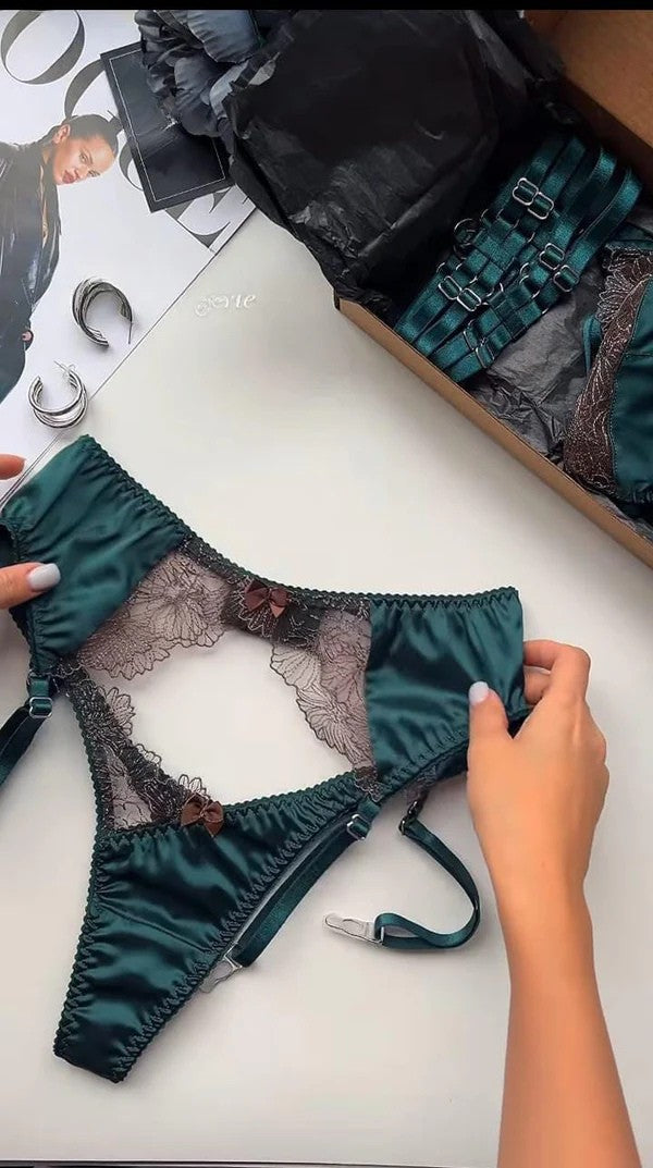 Emerald Plume Lingerie