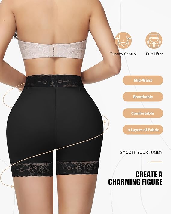 SHAPSHE Butt Lifting Shapewear for Women Tummy Control Shorts Body Shaper Panties High Waisted Thigh Slimming Underwear