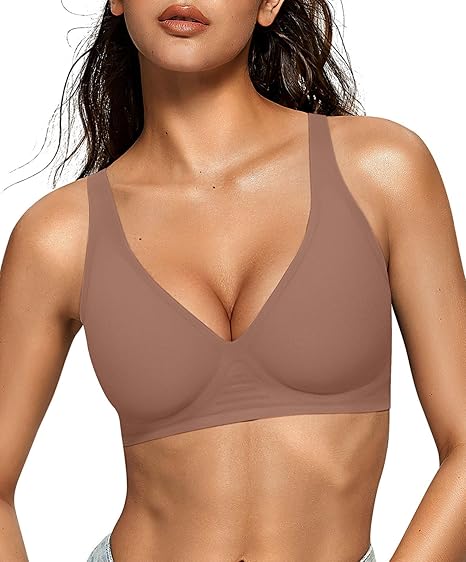 OEAK Women`s Deep V Bras Comfortable Bras