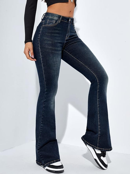 Deep Blue Flare Bootcut Jeans