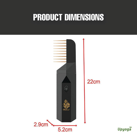 2 in 1 Hair Comb Incense Burner & Home Diffuser | 1 Year Warranty | Rechargeable | Bakhoor Included