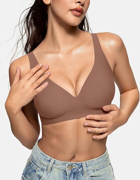 OEAK Women`s Deep V Bras Comfortable Bras