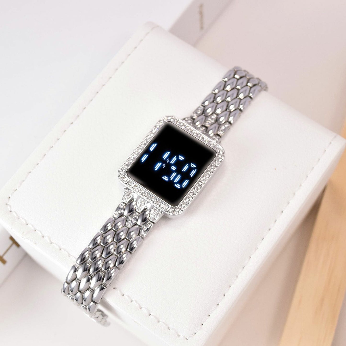 Luxury Stylish Touch Screen Diamond Watch For Ladies