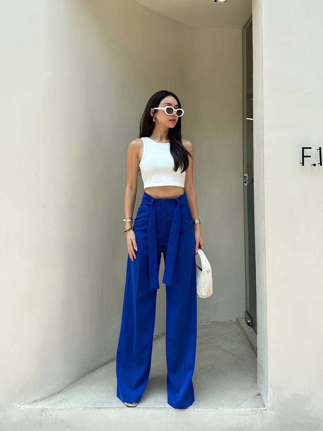 Tie Around High Waist Pants