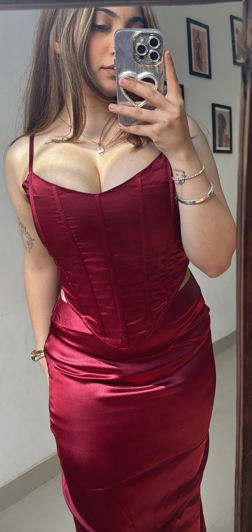 Satin corset Dress