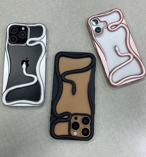 Combo of 2 Fancy Snake Designer Soft Silicone Case for iPhone