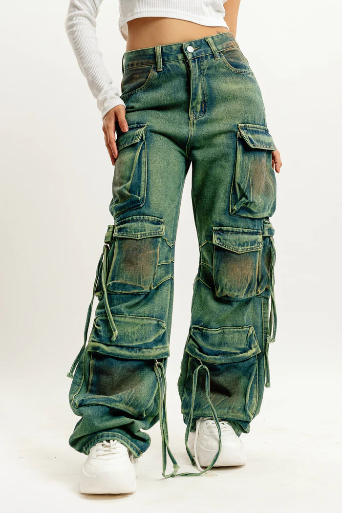 acid street style cargo jeans