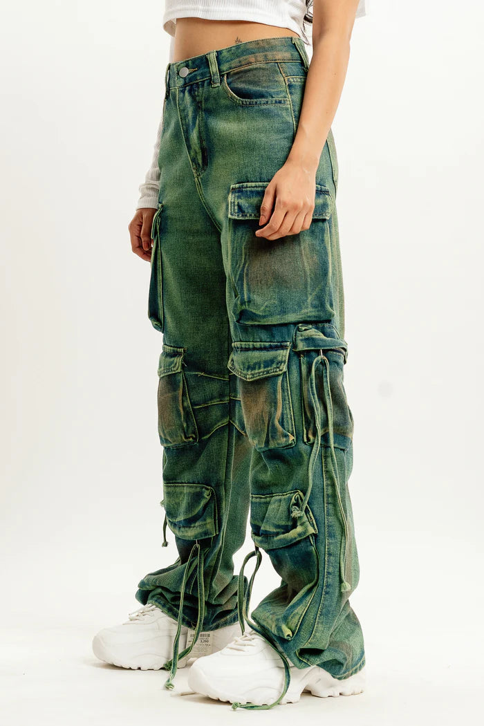 acid street style cargo jeans