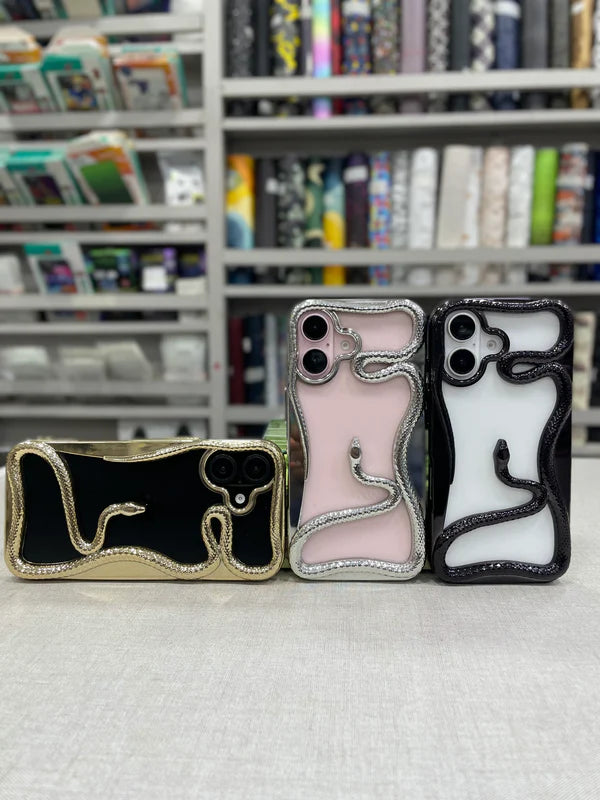 Combo of 2 Fancy Snake Designer Soft Silicone Case for iPhone