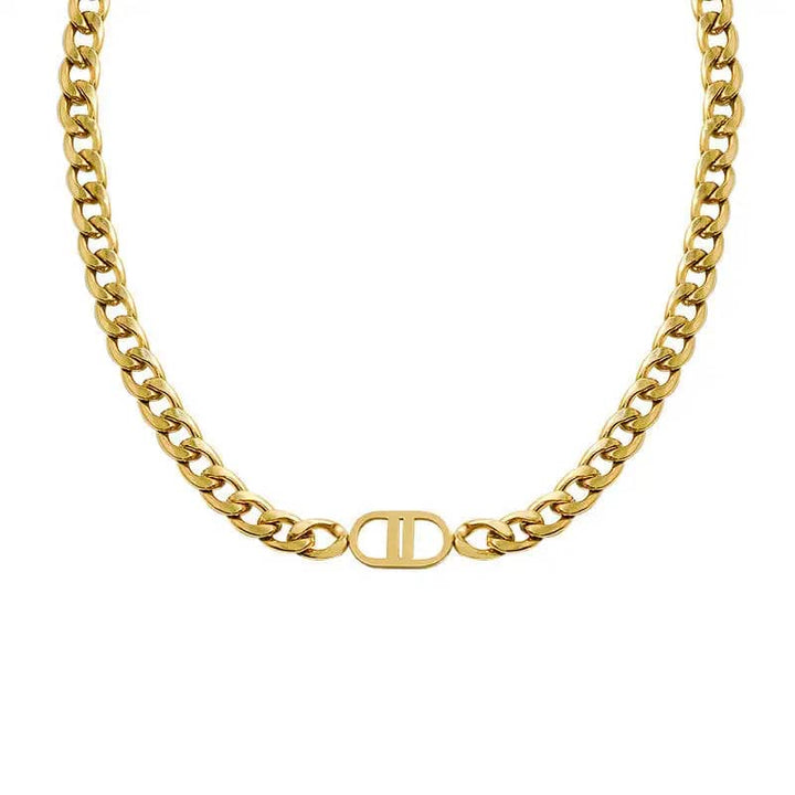 Set of 5 AD Necklace Chains |Anti tarnish| 18K Gold|