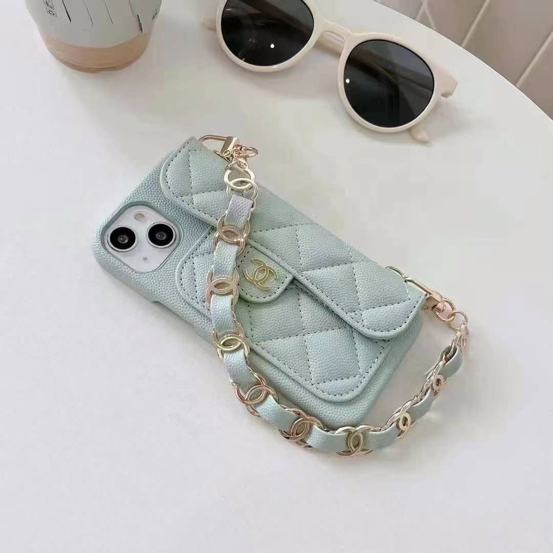 Combo of 2 Luxury Wallet Style Designer Leather Case for iPhone With Hand Bracelet