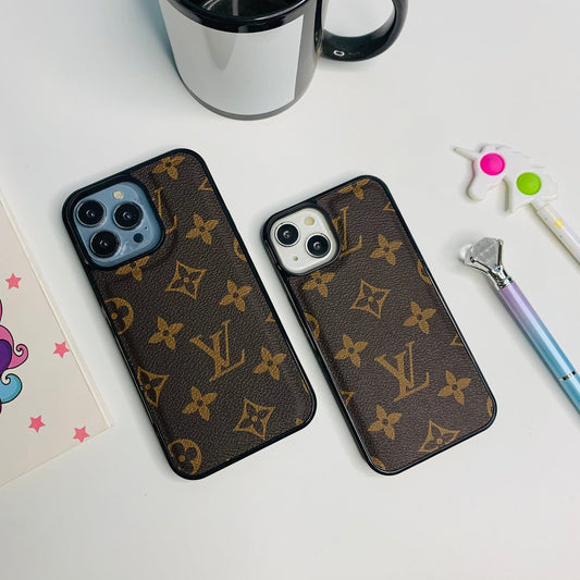 Combo of 2 Luxury Monogram Leather Case Cover