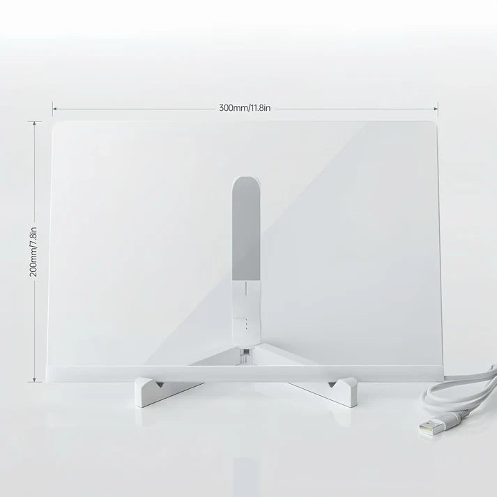 LED Illuminated Whiteboard for Writing and Drawing