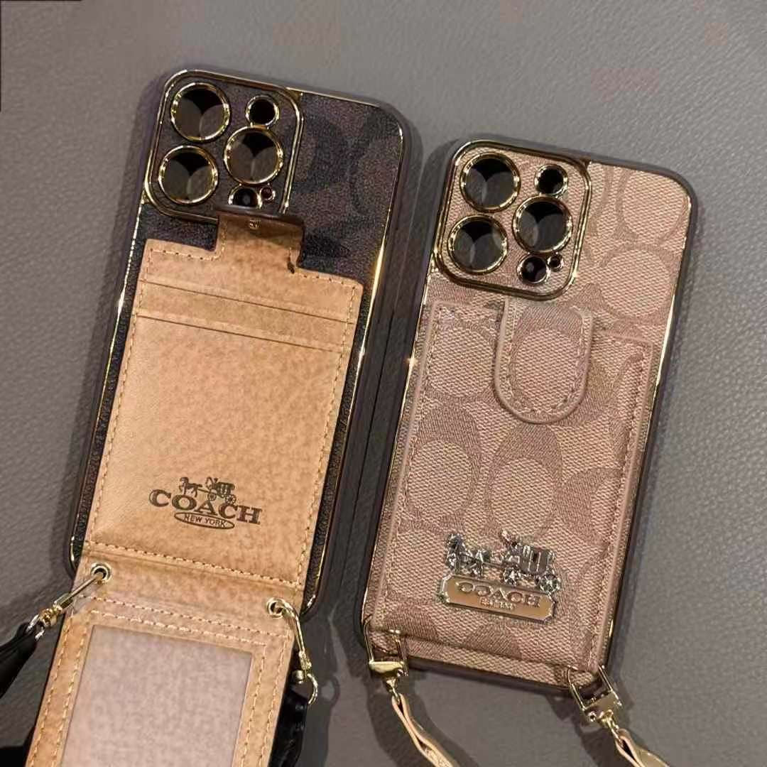 Combo of 2 Luxury Branded Sling Monogram Wallet Case for iPhone