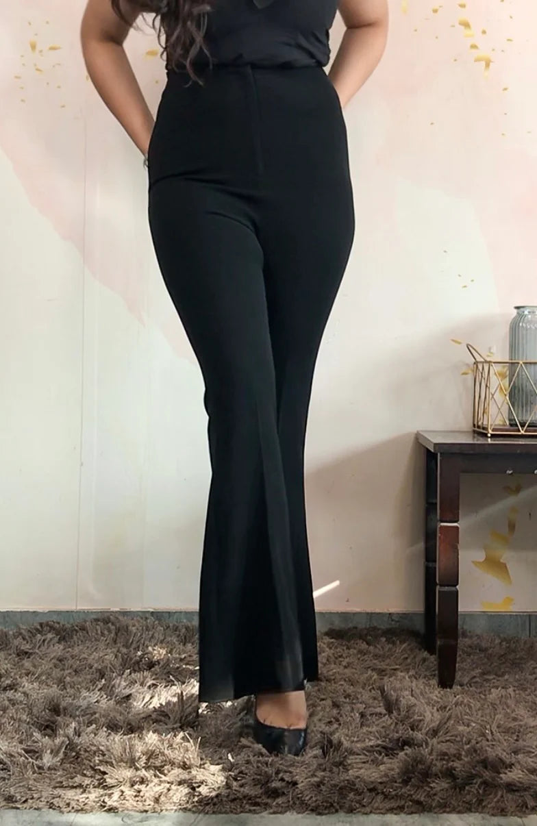 Viral Sculpted High Waist Flared trousers