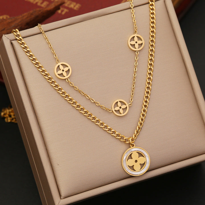 Set of 5 AD Necklace Chains |Anti tarnish| 18K Gold|