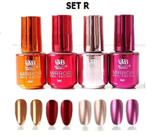 Metallic Mirror Finish Glass Nail Polish (Pack Of 12)