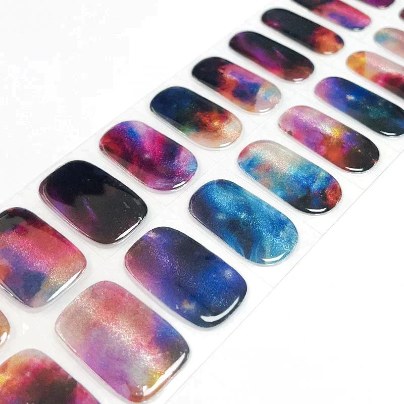 Semicured UV Gel Nails Stickers Kit with Free UV Lamp