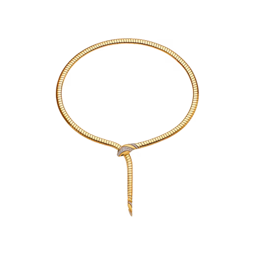 Golden Snake Necklace Chain With Ring