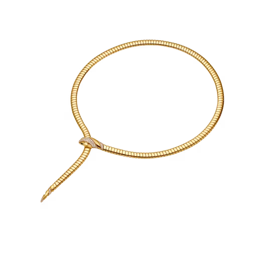 Golden Snake Necklace Chain With Ring