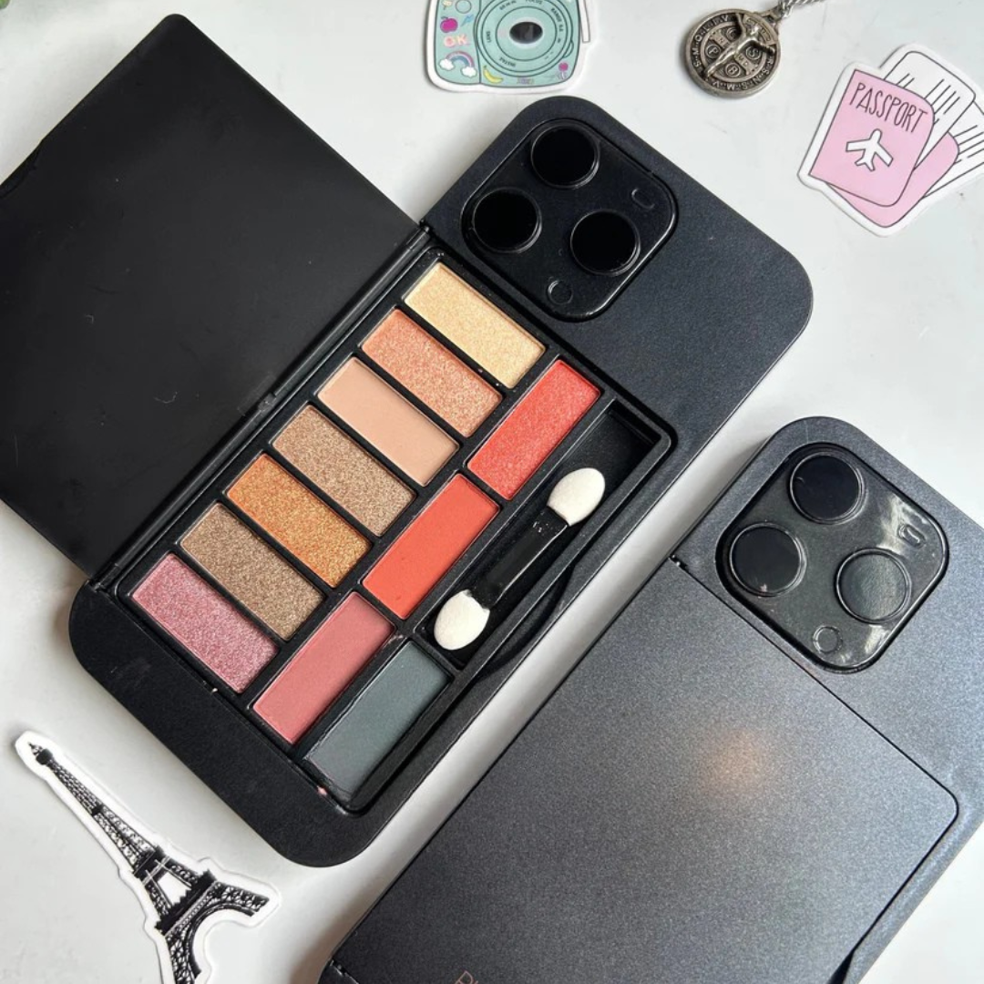 Combo of 2 Iphone  Cover Eyeshadow Palette with Mirror Back