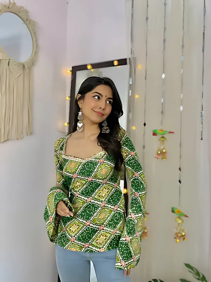 Green Aura Kurti