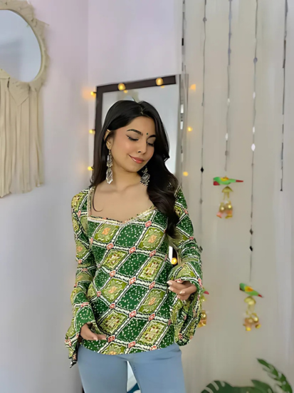 Green Aura Kurti