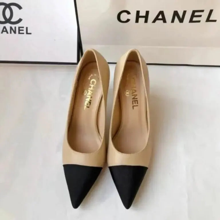 Chanel Apricot Pearl High Heel