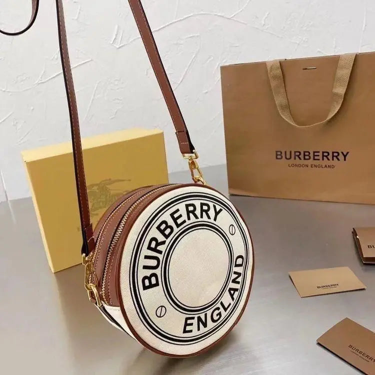 Burberry White Graphic Logo Louise Bag